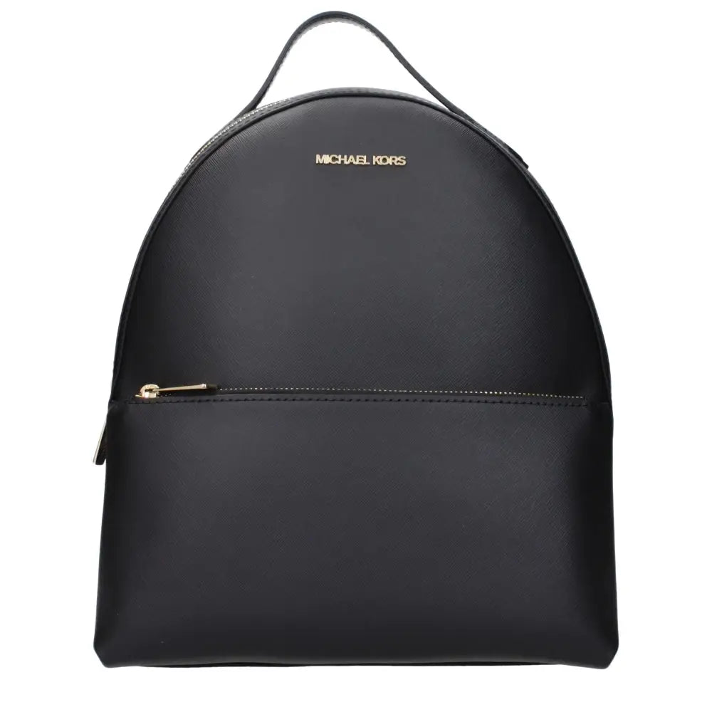 Michael Kors Schwarzer Lederrucksack