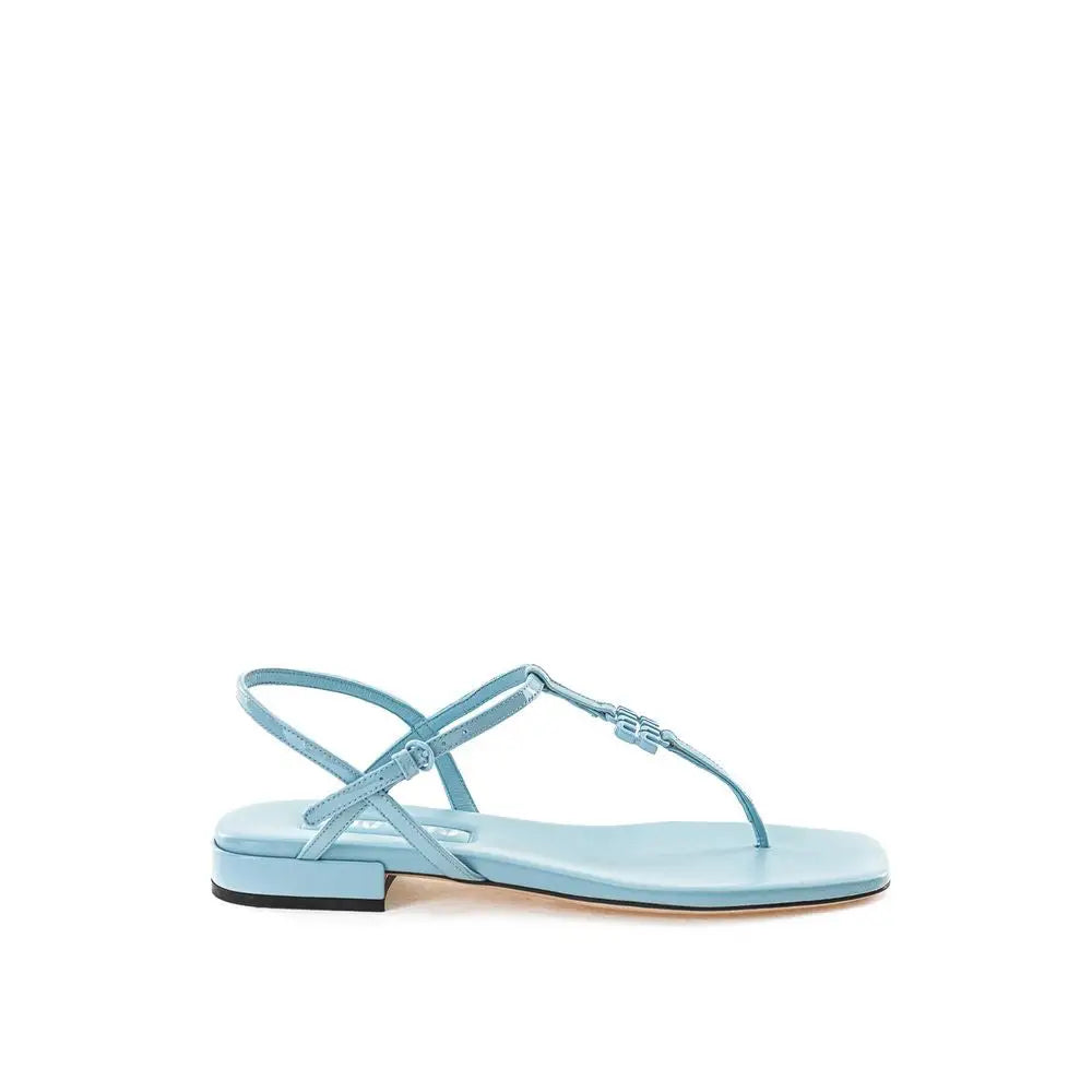 Miu Miu Blaue Lackleder-Flip-Flops - EU36/US6
