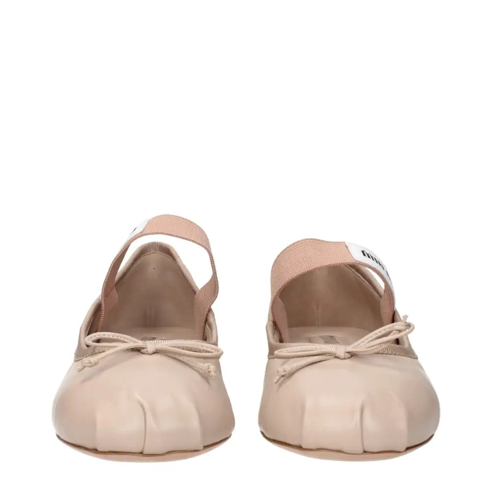 Miu Miu Rosa Leder-Ballett-Flats - EU36.5/US6.5