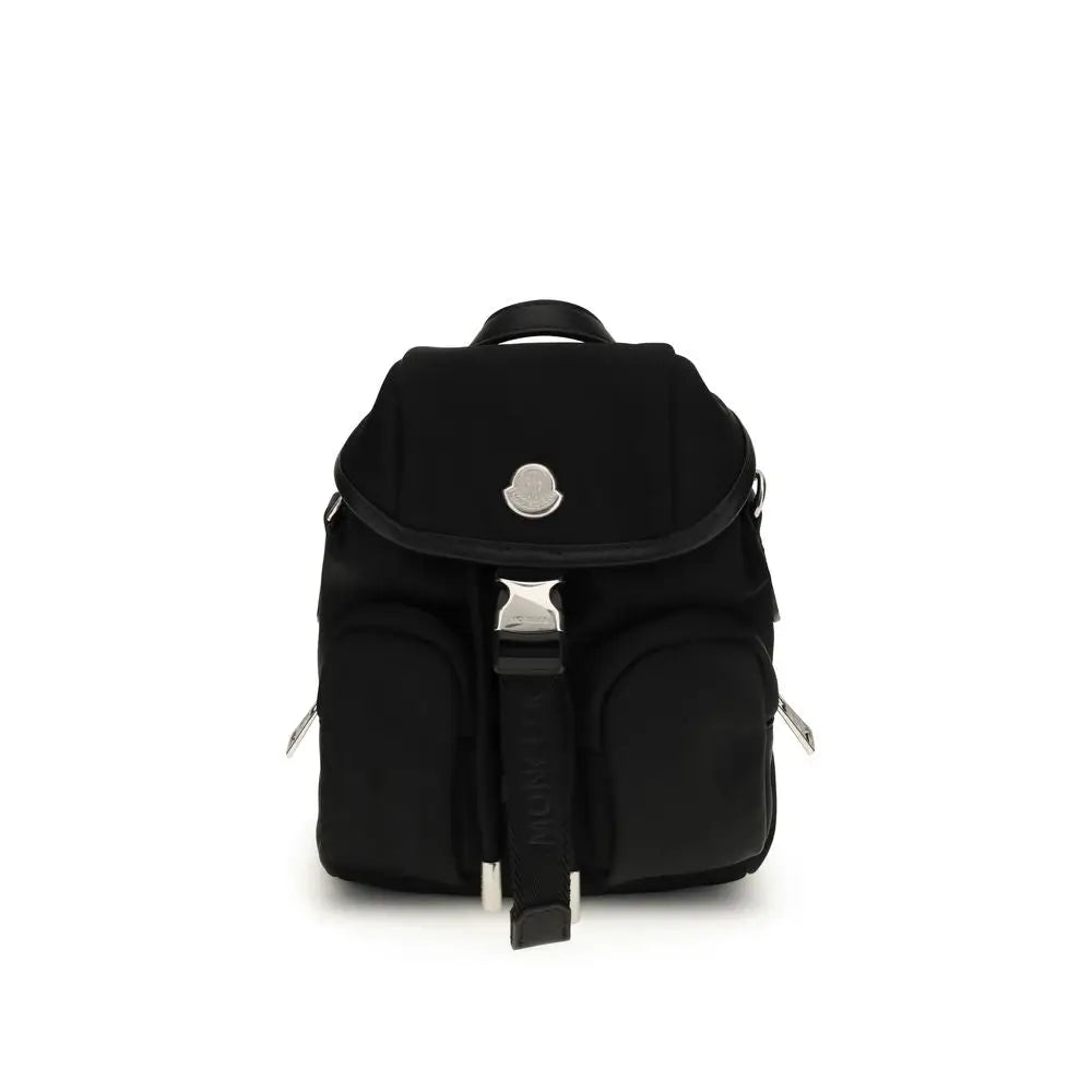 Moncler Schwarzer Rindsleder Bos Taurus Rucksack