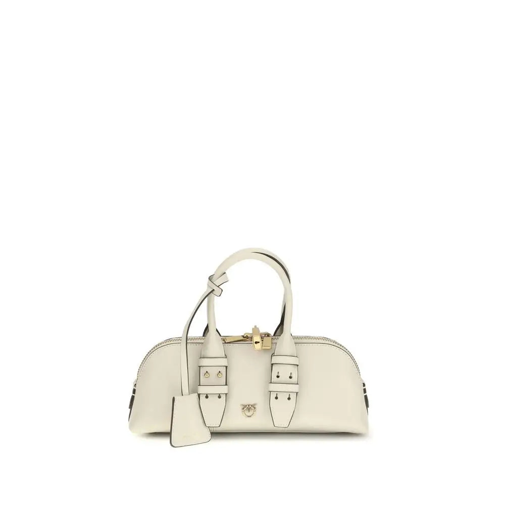 PINKO Beige Calf Leather Bos Taurus Handbag