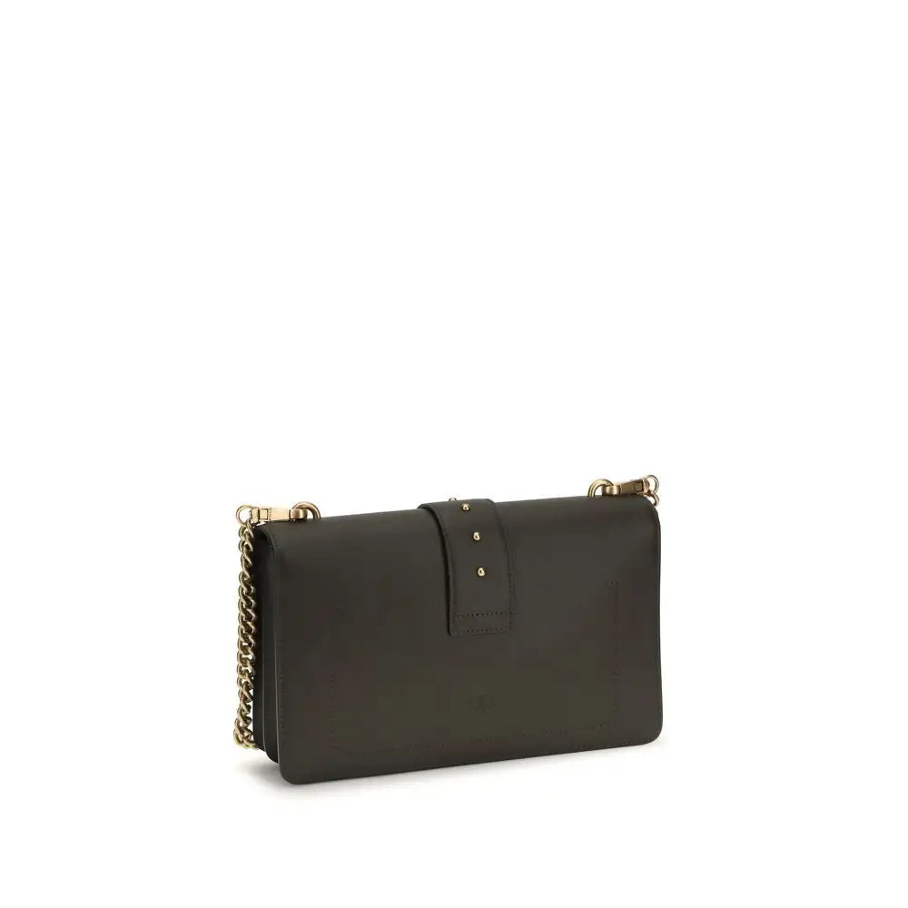 PINKO Bicolor Calf Leather Bos Taurus Schultertasche