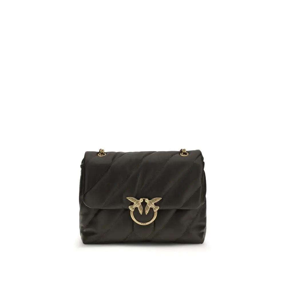 PINKO Bicolor Calf Leather Bos Taurus Schultertasche