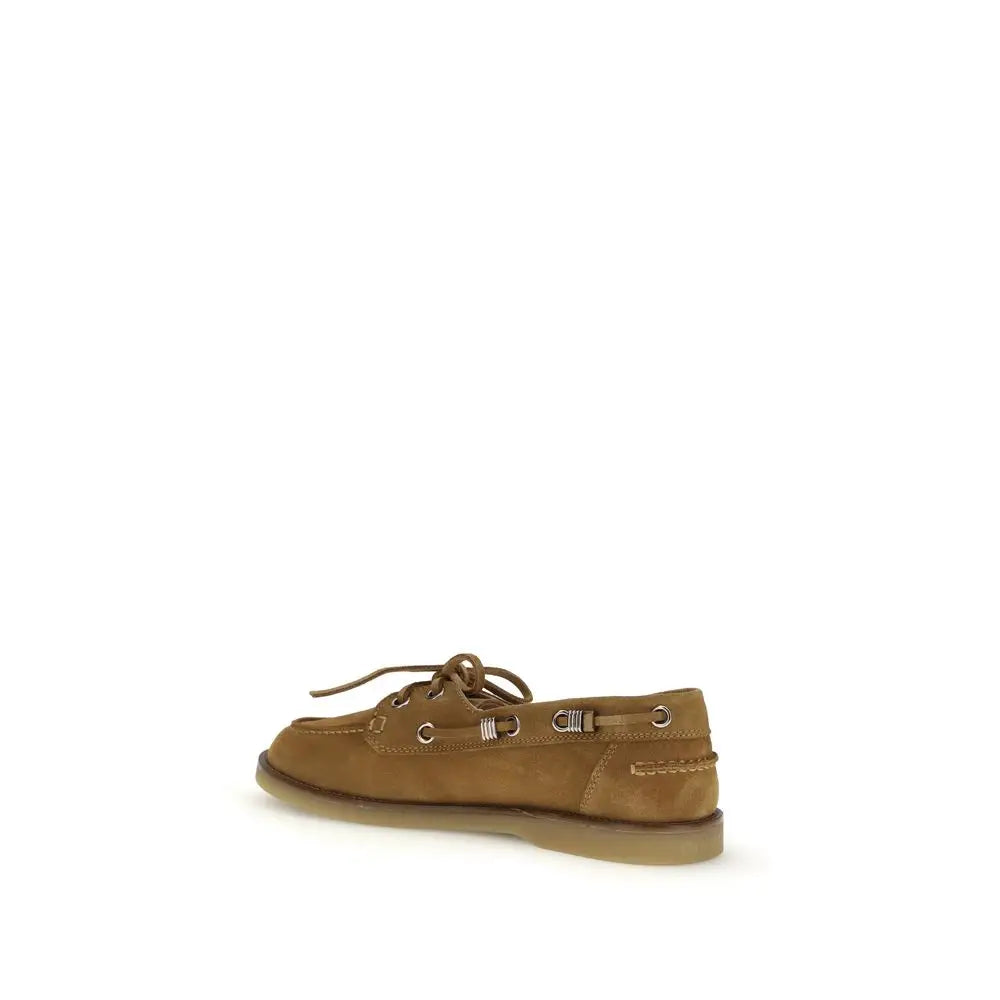 PINKO Braune Kalbsleder Bos Taurus Slipper-Loafer