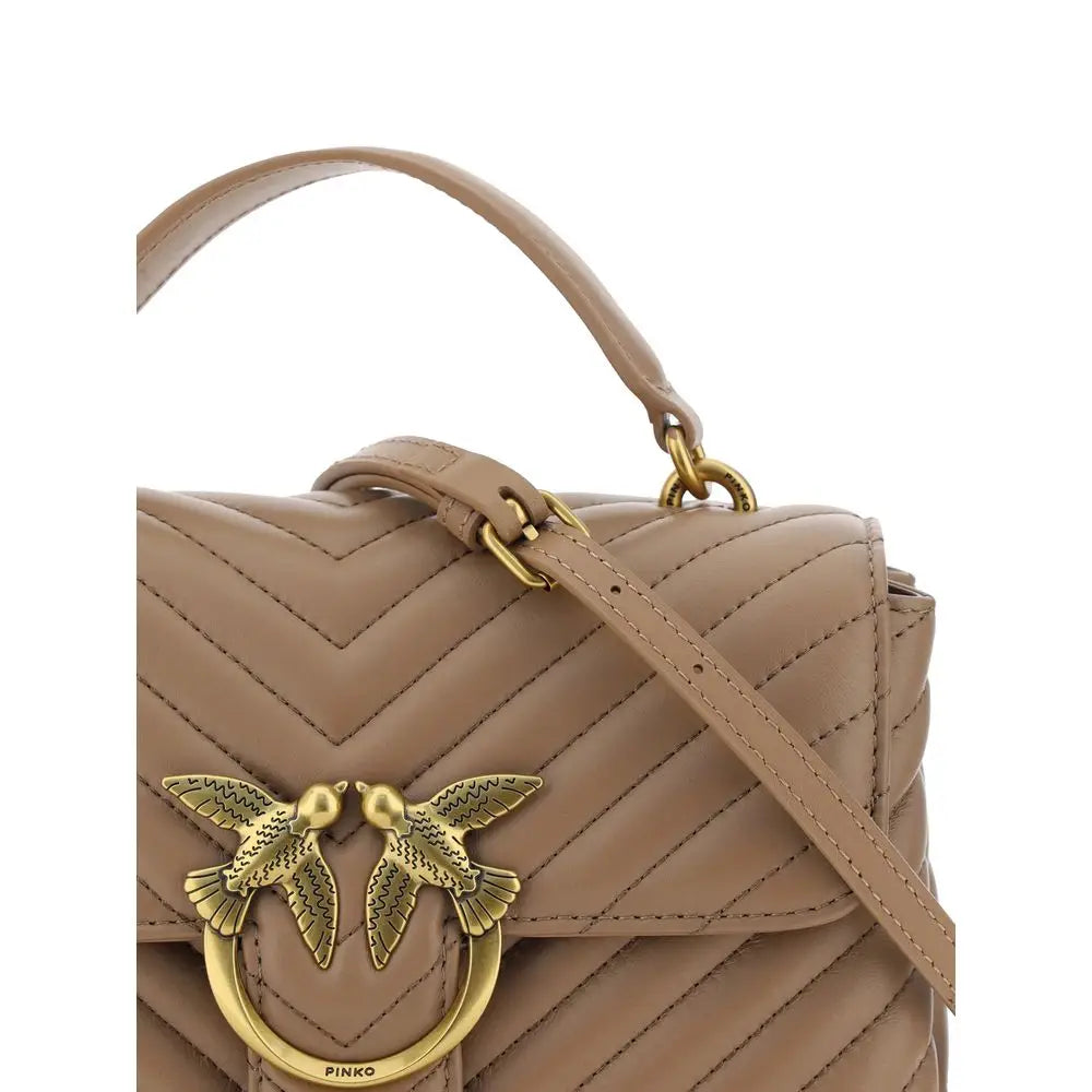 PINKO Geldbörse aus Kalbsleder Bos Taurus in Braun