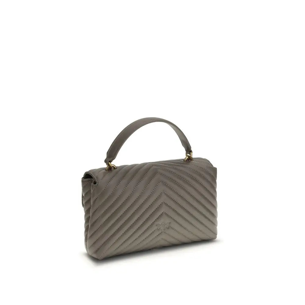 PINKO Grau Kalbsleder Bos Taurus Geldbörse