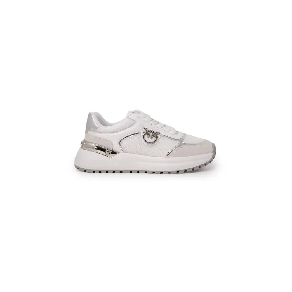 PINKO Weiße Leder Low-Top-Sneaker