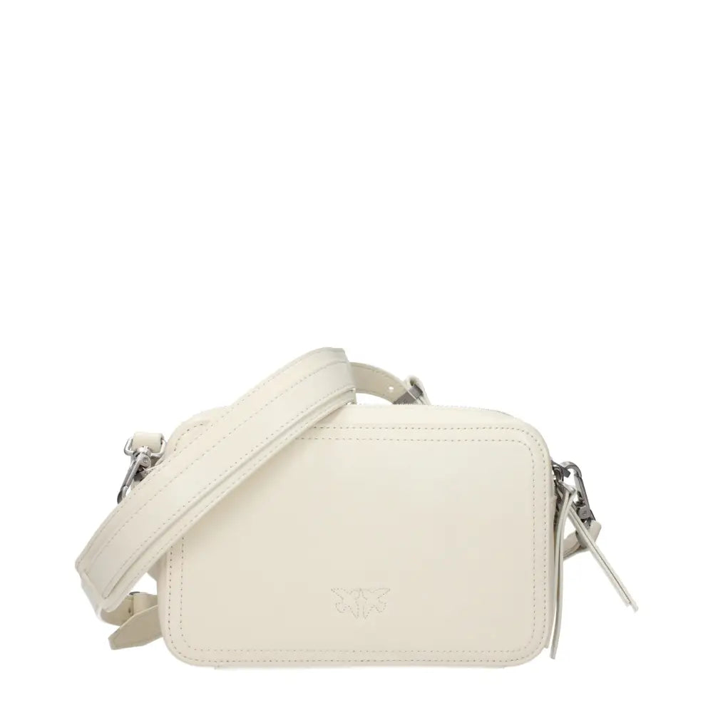 PINKO Weiße Leder-Umhängetasche