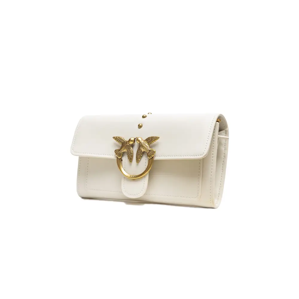 PINKO Weißes Leder One Simply Love Mini Tasche