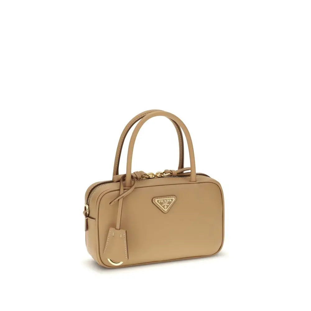 Prada Beige Calf Leather Bos Taurus Handtasche