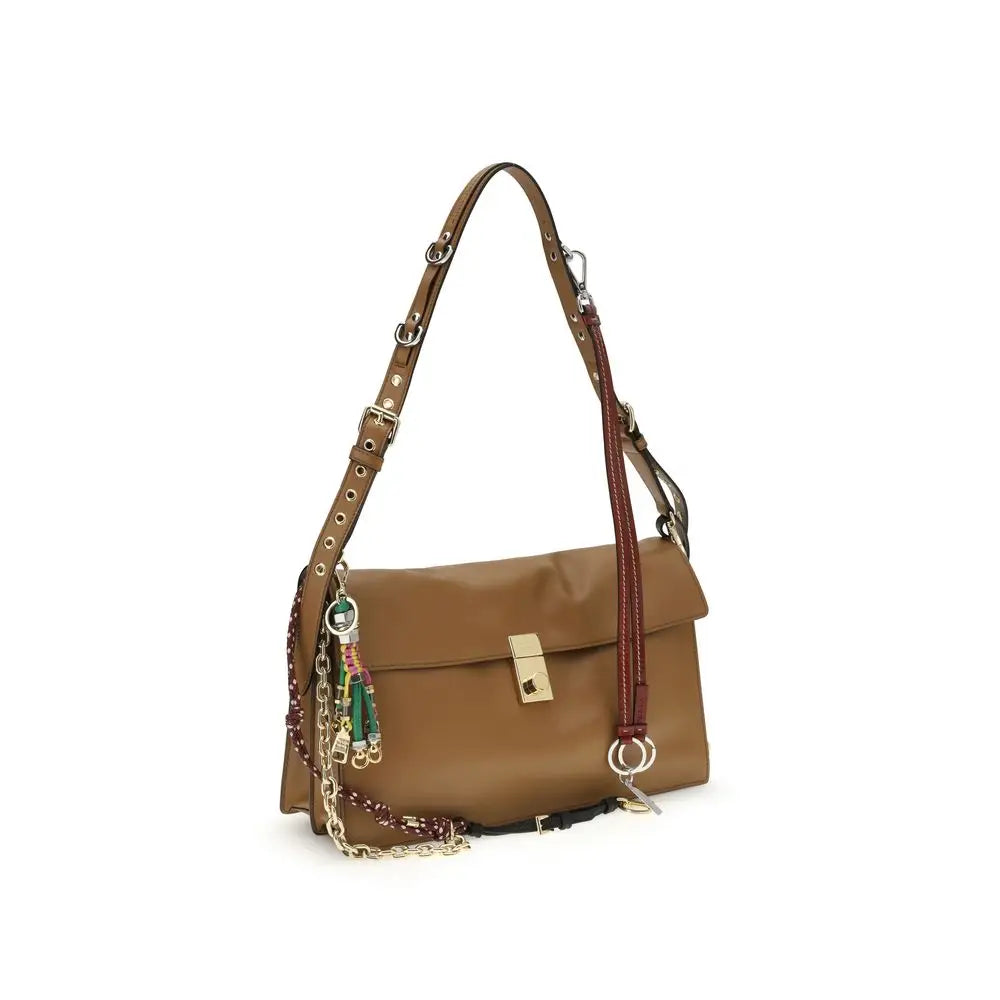 Prada Beige Calf Leather Bos Taurus Schultertasche