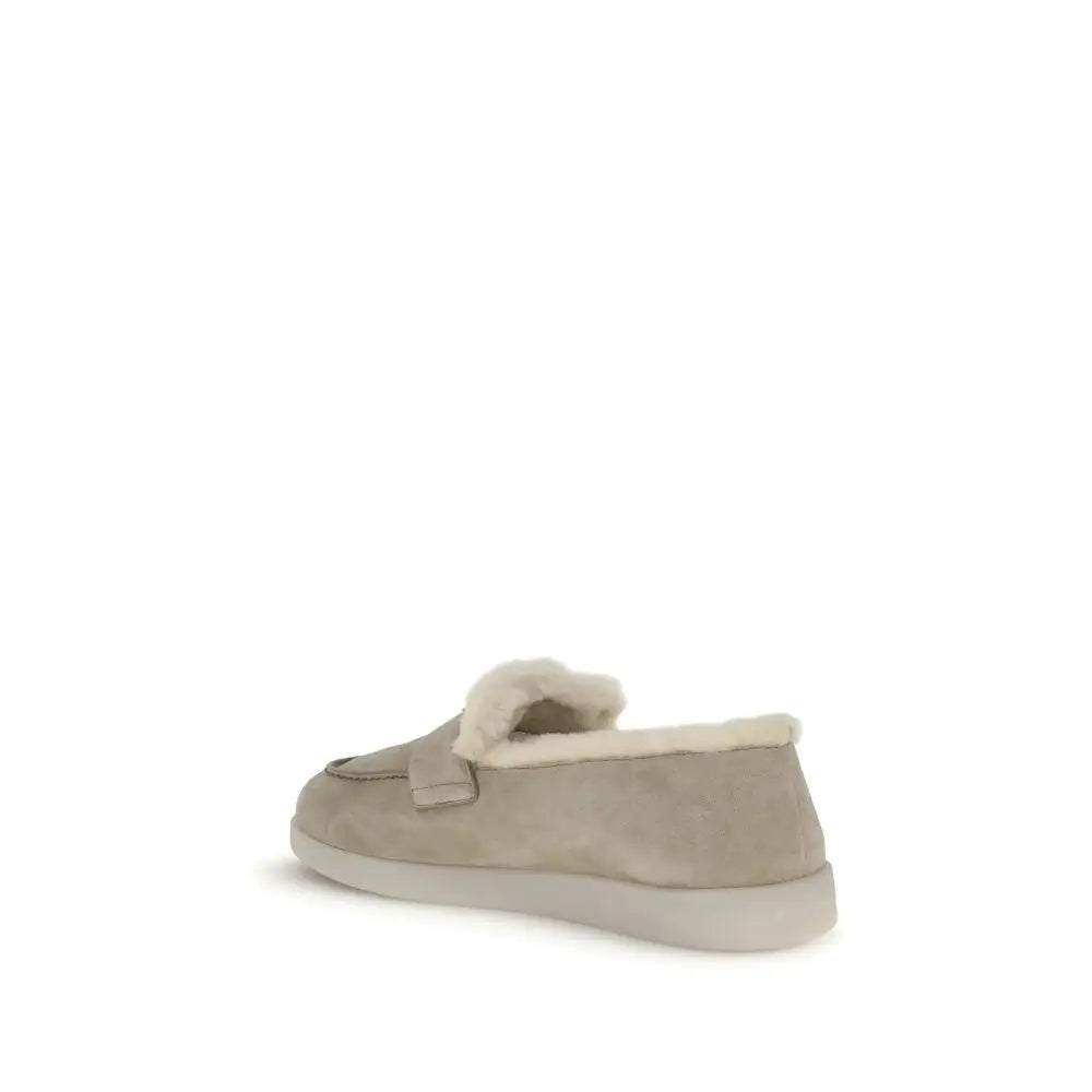 Prada Bequeme Beige Gummilaufschuhe