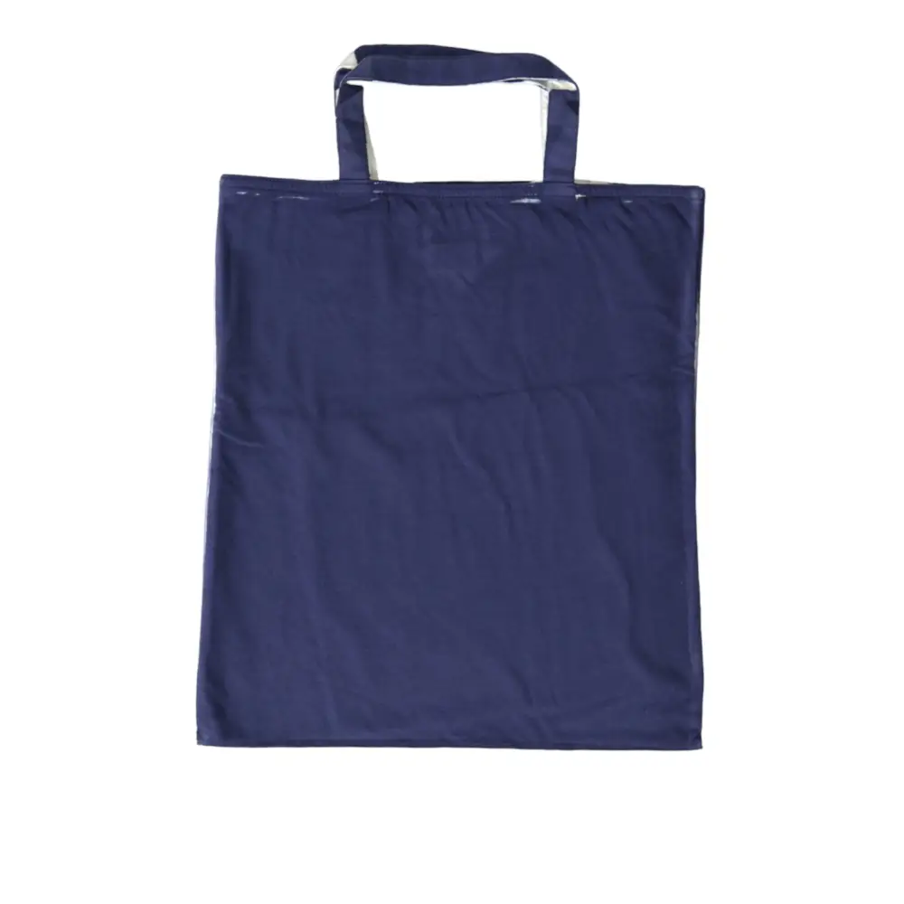 Prada Blauer Jersey Stoff Logo Schultertasche Einkaufstasche Einkaufstasche