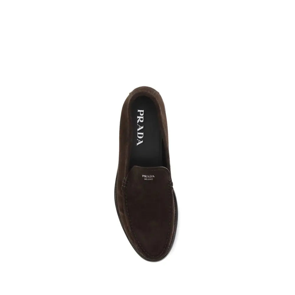 Prada Braune Kalbsleder Bos Taurus Slipper