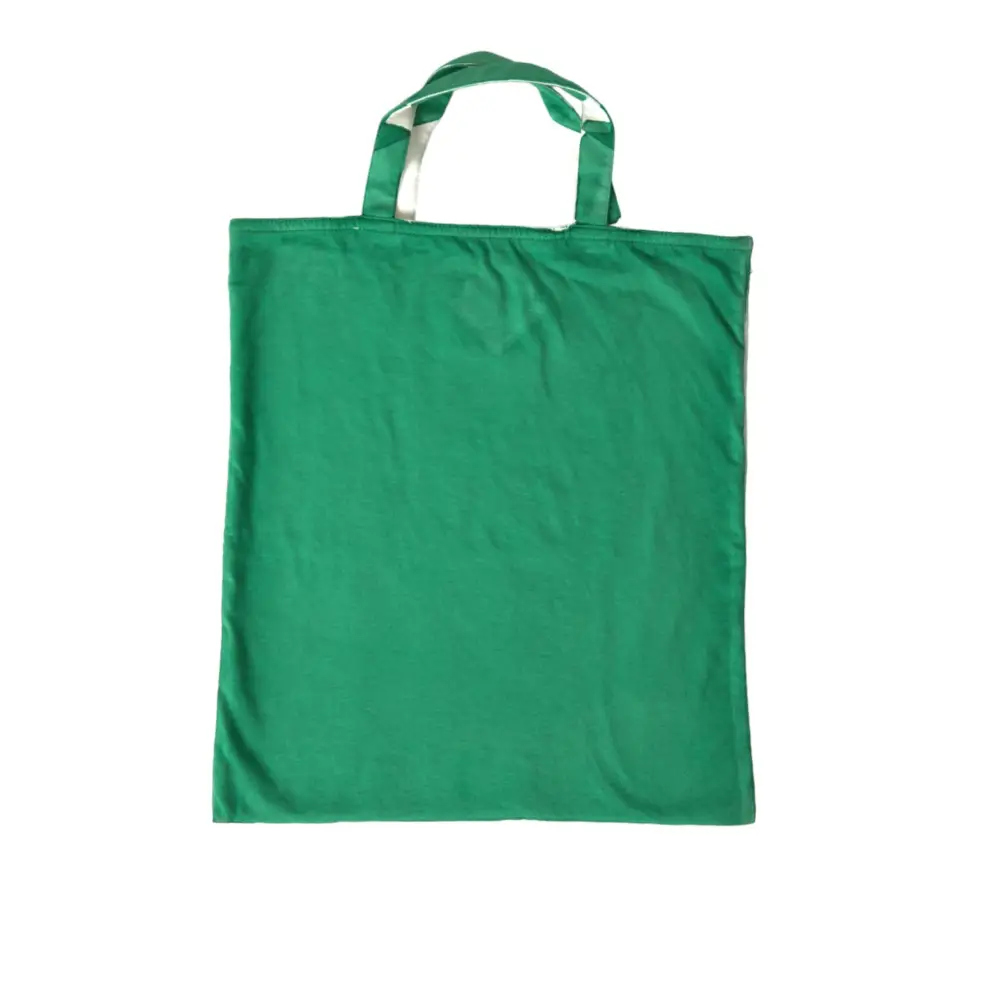 Prada Grüner Jersey Stoff Logo Umhängetasche Einkaufstasche