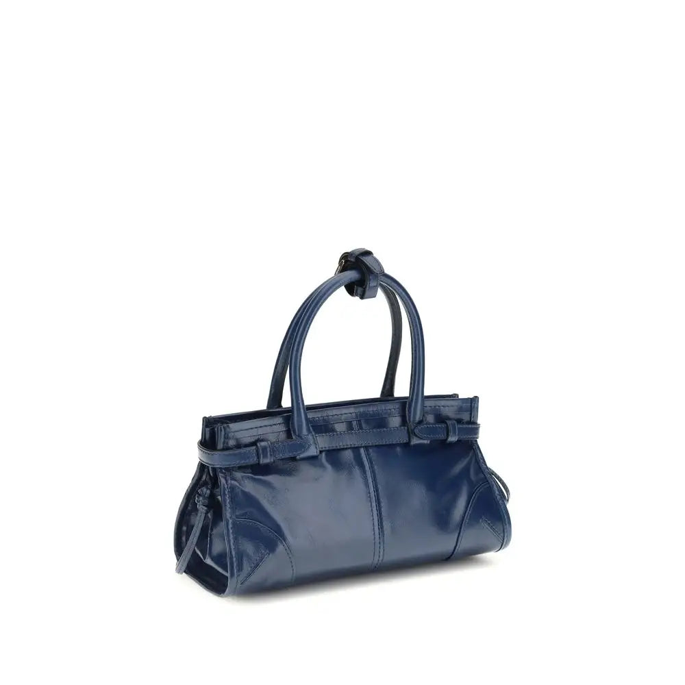 Prada Handtasche aus blauem Kalbsleder Bos Taurus