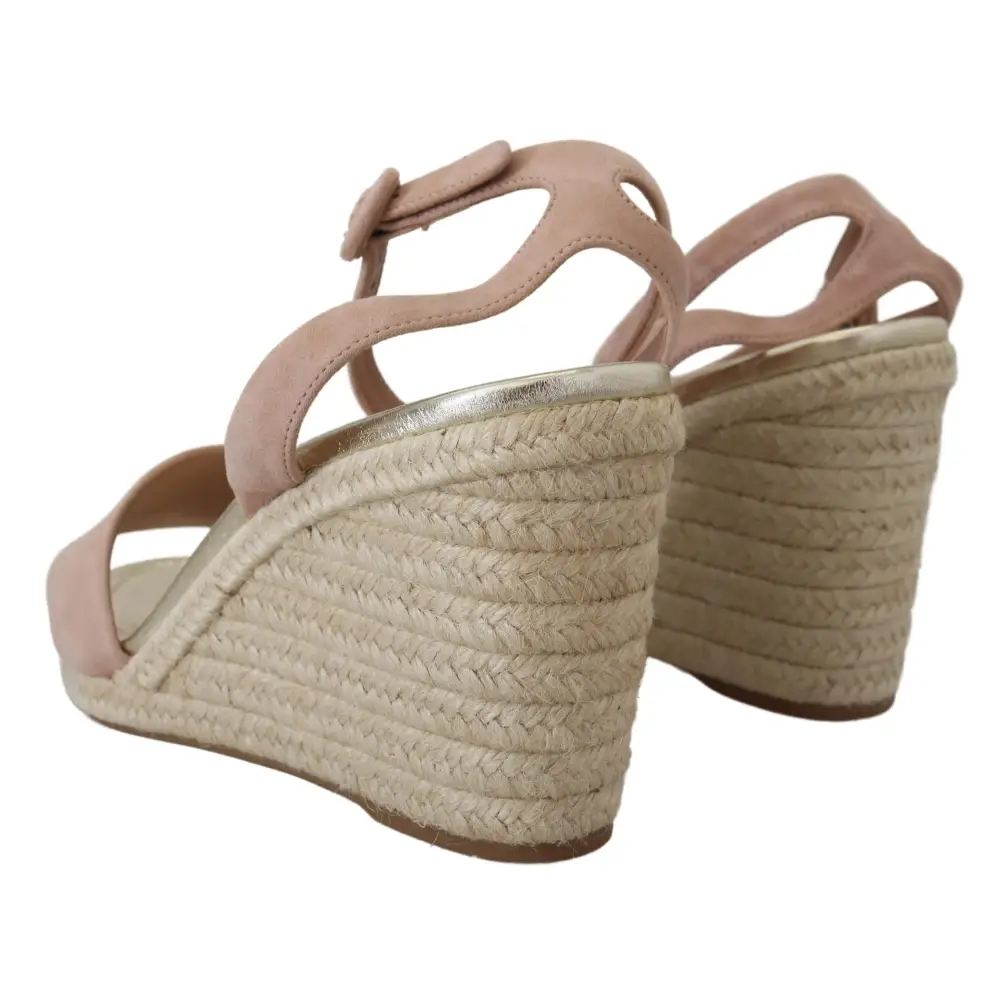 Prada Rosa Wildleder-Sandalen mit Knöchelriemen