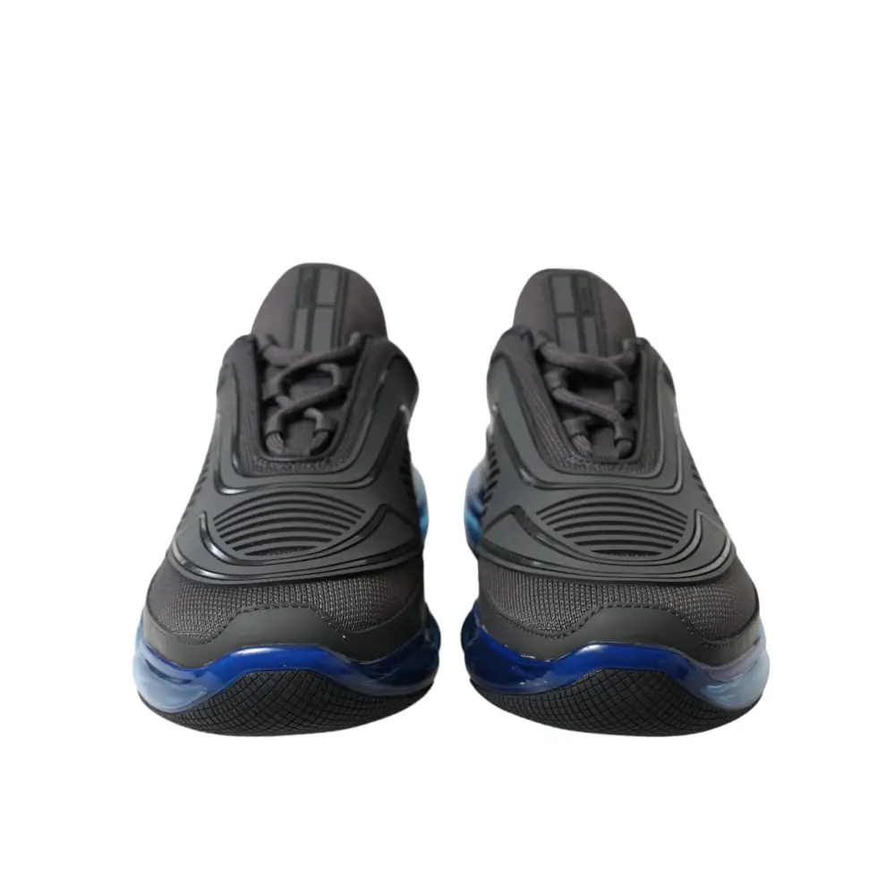 Prada Schwarz Blau Rubber Knit Slip On Low Top Sneakers Schuhe - EU40/US7