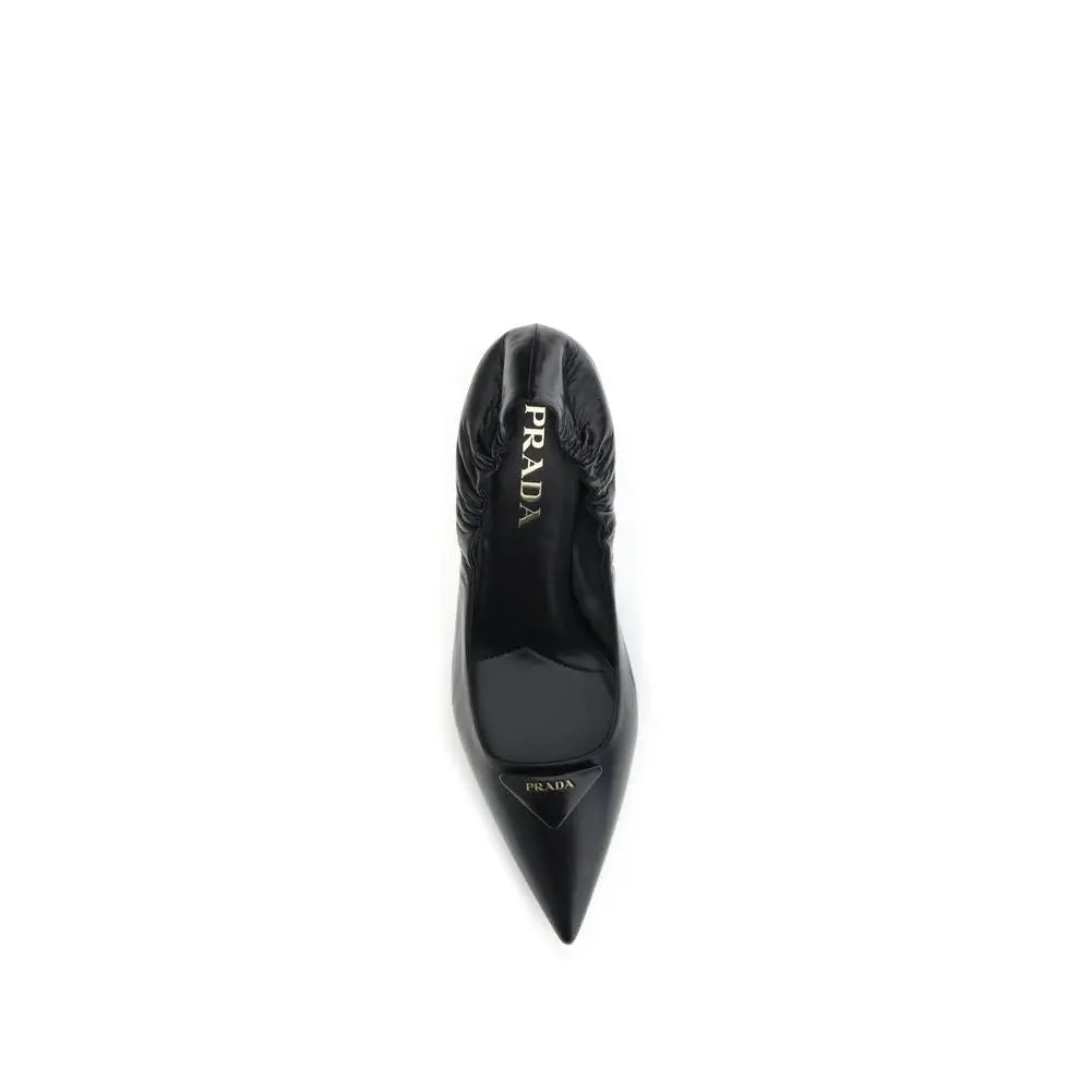 Prada Schwarze Kalbsleder Bos Taurus High Heels