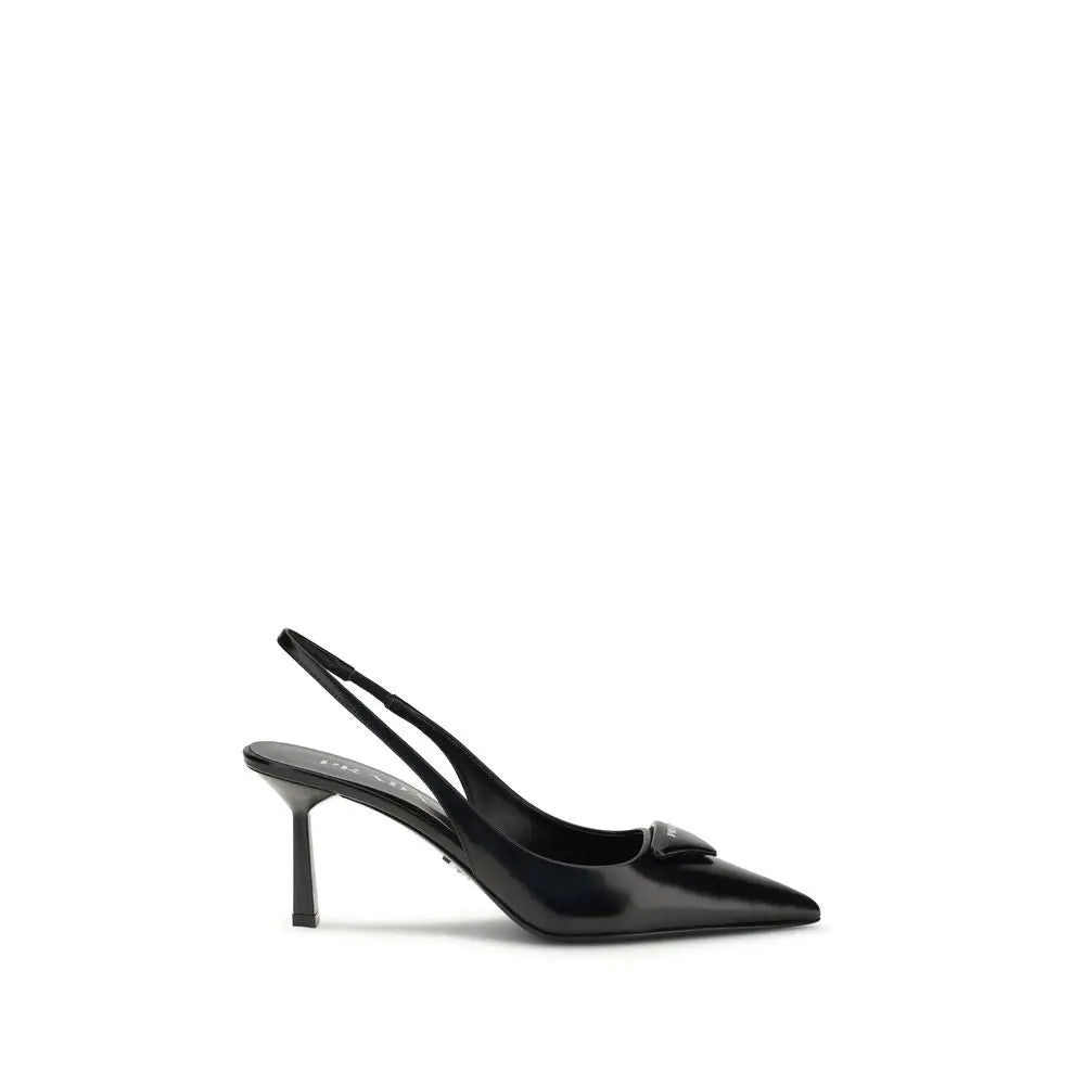 Prada Schwarze Kalbsleder Bos Taurus High Heels
