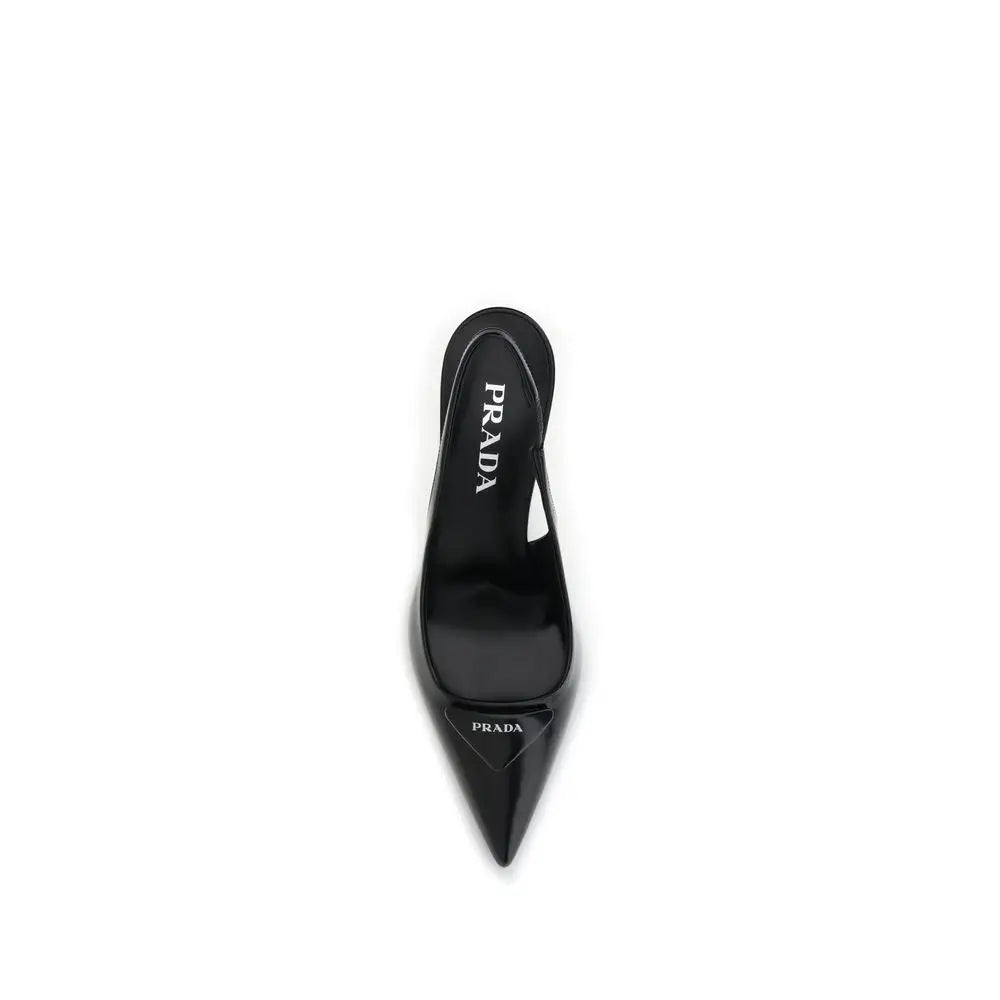 Prada Schwarze Kalbsleder Bos Taurus High Heels