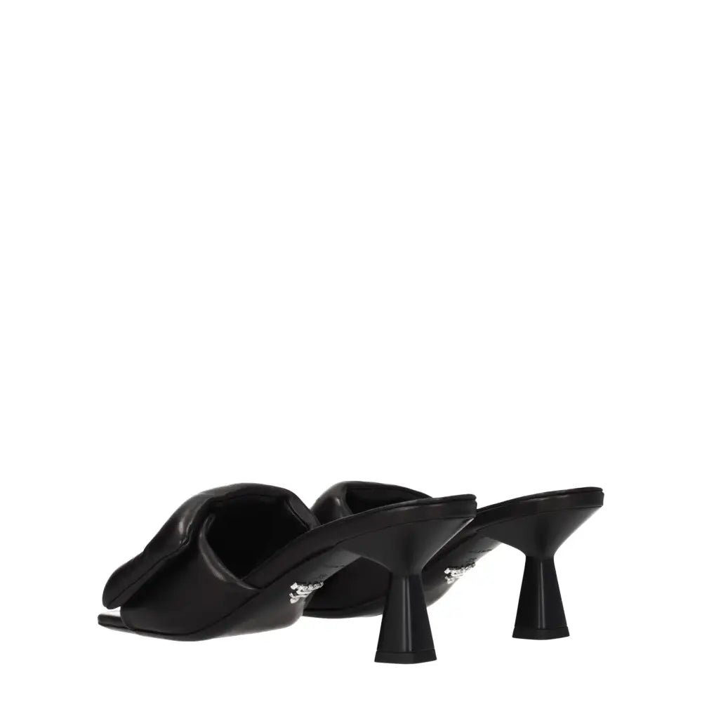 Prada Schwarze Leder-Plateau-Sandalen - EU35.5/US5.5