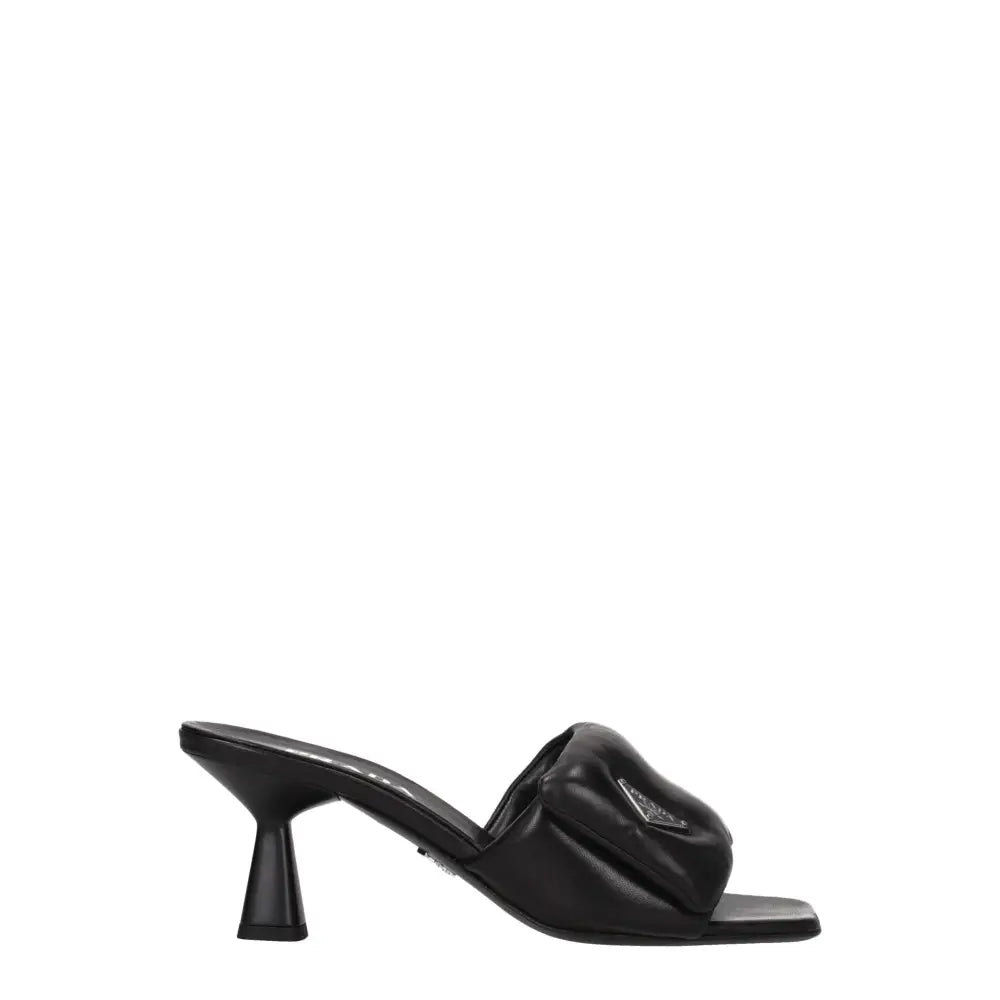 Prada Schwarze Leder-Plateau-Sandalen - EU35.5/US5.5