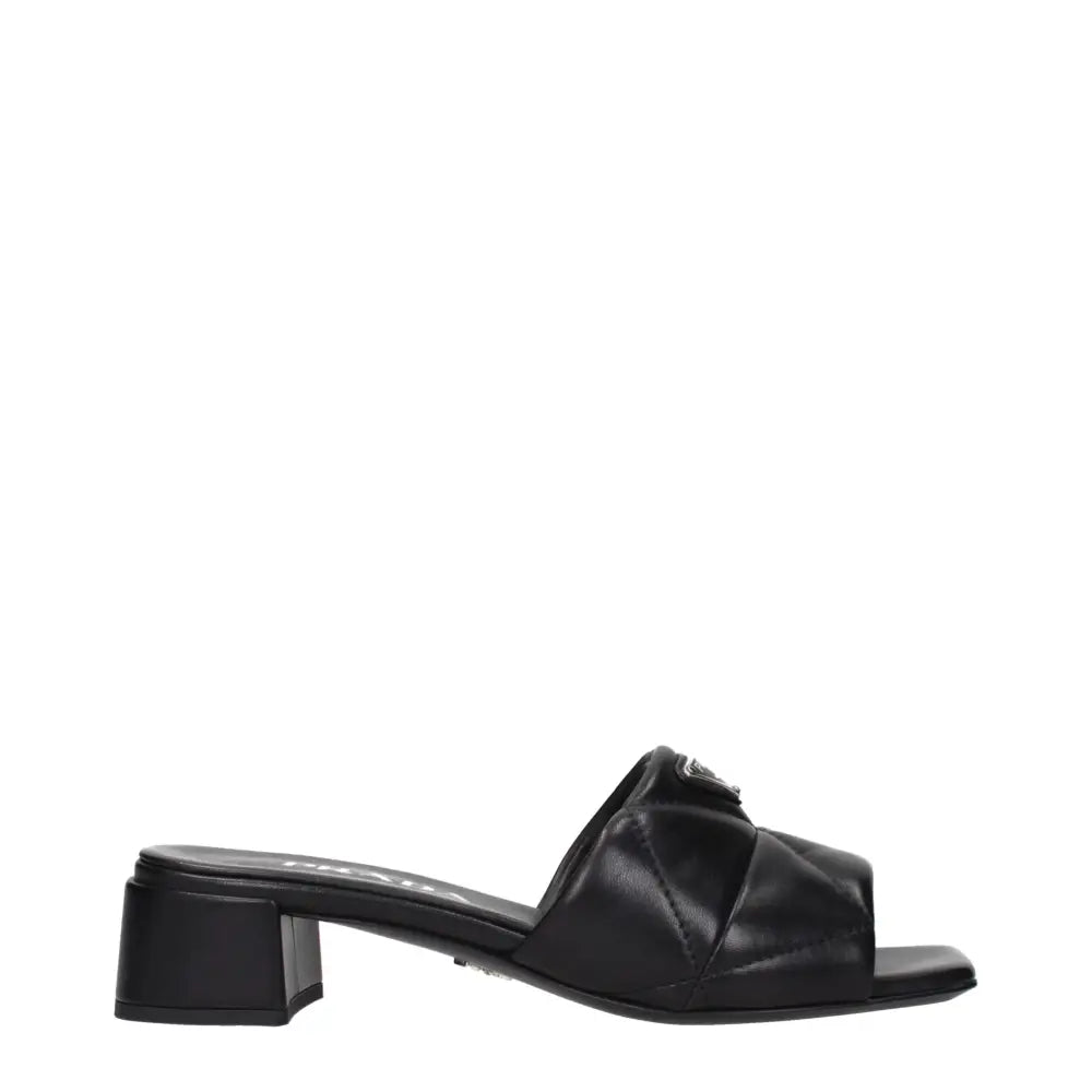Prada Schwarze Ledersandalen - EU40/US10