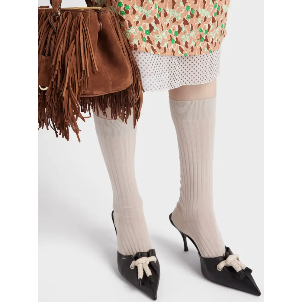 Prada Schwarze Nappaleder-Sandalen mit Seilzug