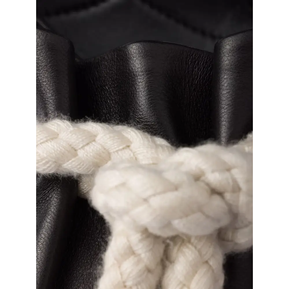 Prada Schwarze Nappaleder-Sandalen mit Seilzug