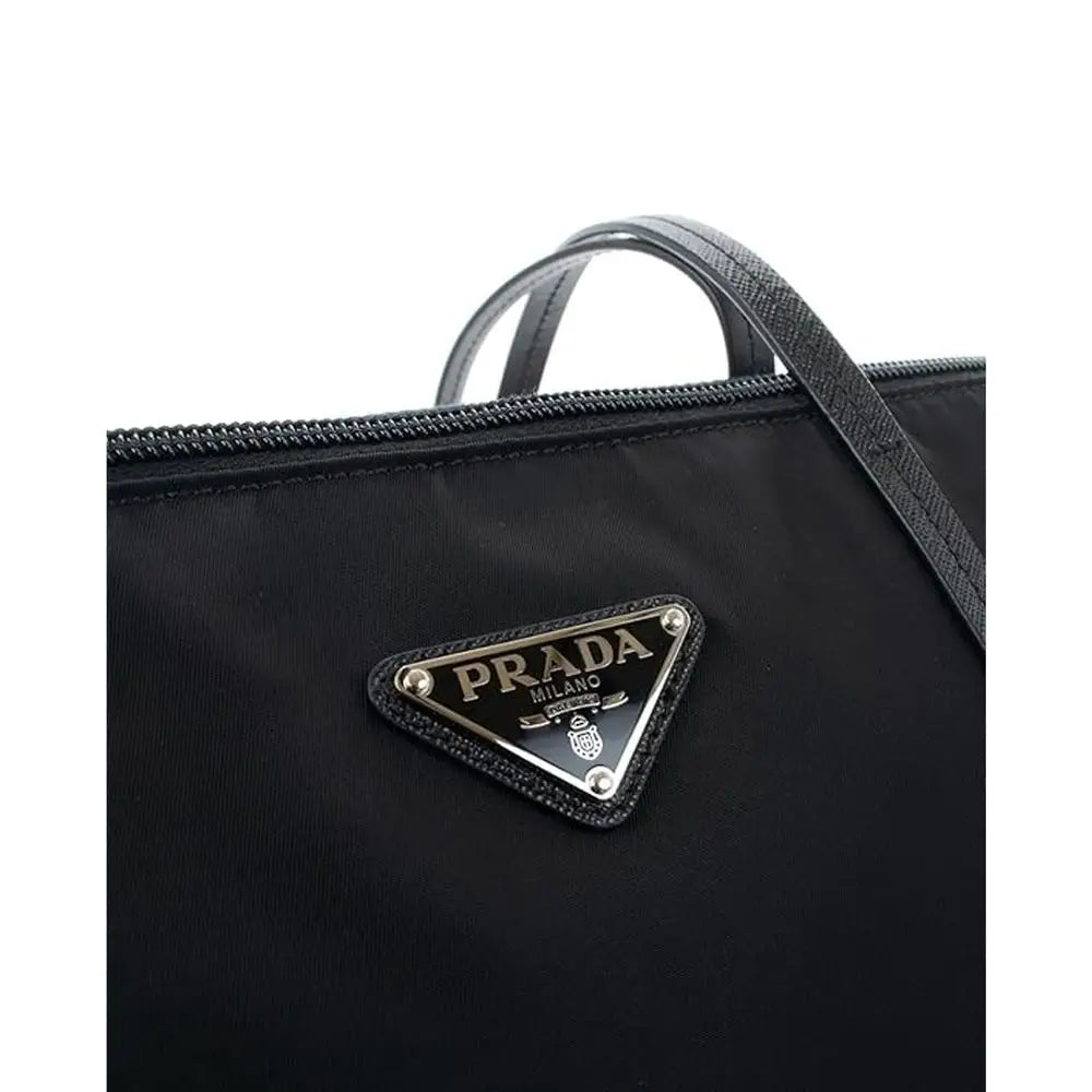 Prada Schwarze Nylon-Tragetasche