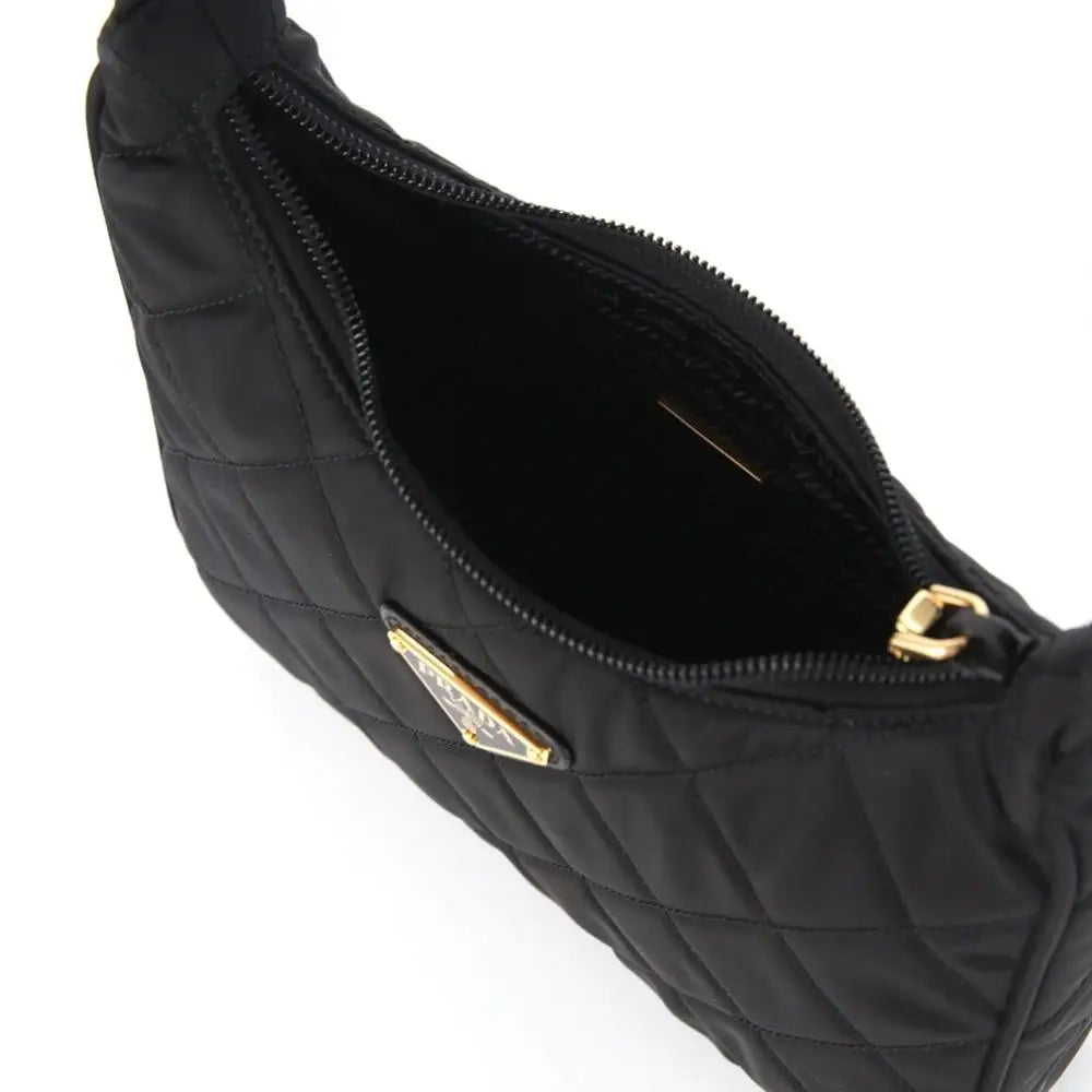 Prada Schwarze Schultertasche aus Nylon