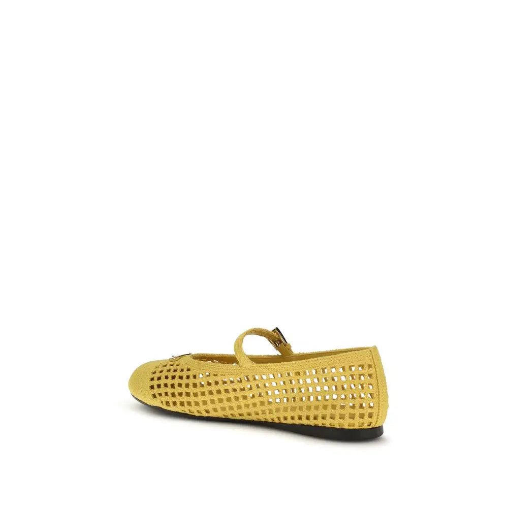 Prada Zweifarbige Ballerinas aus Baumwolle