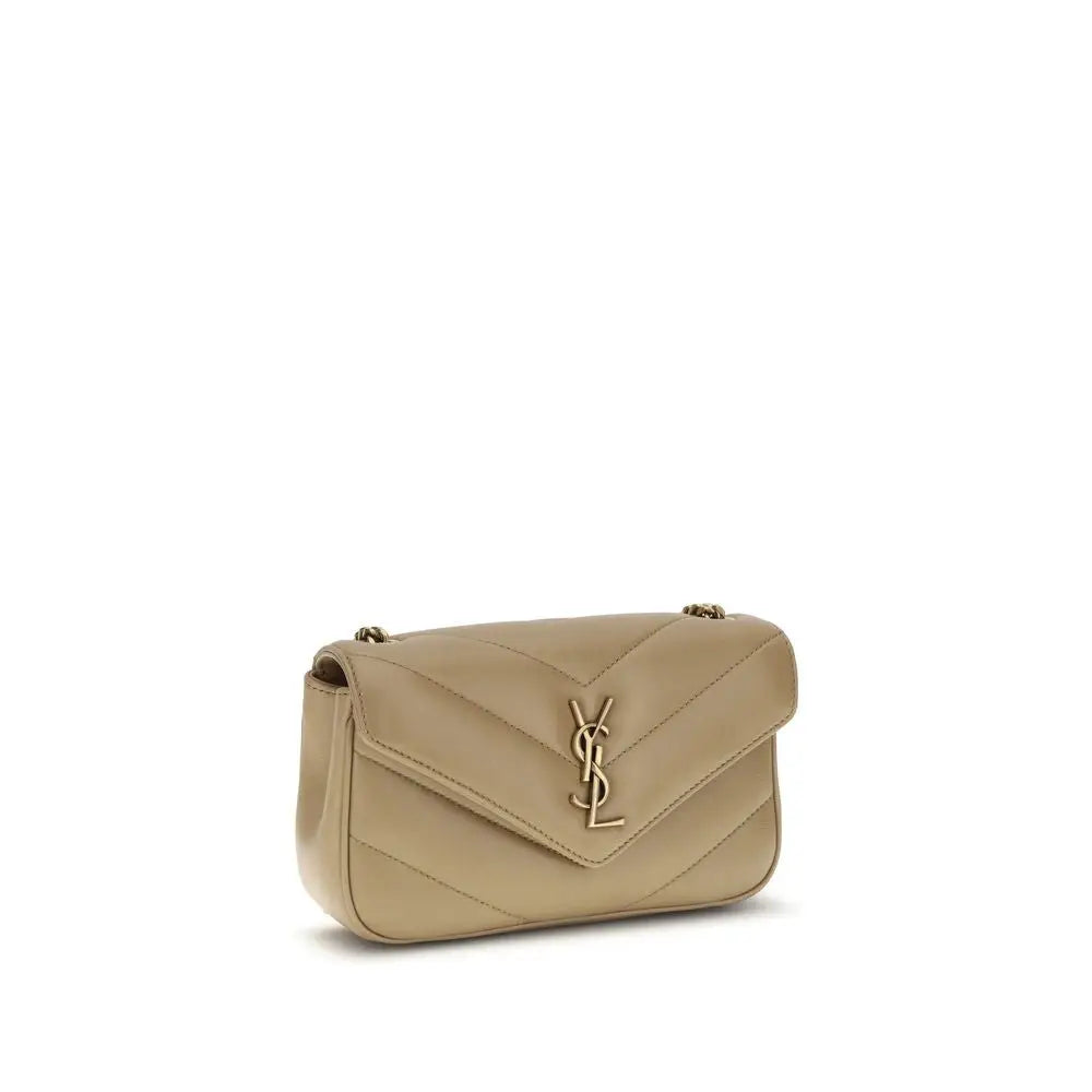Saint Laurent Beige Lamm Ovis Aries Aries Schultertasche