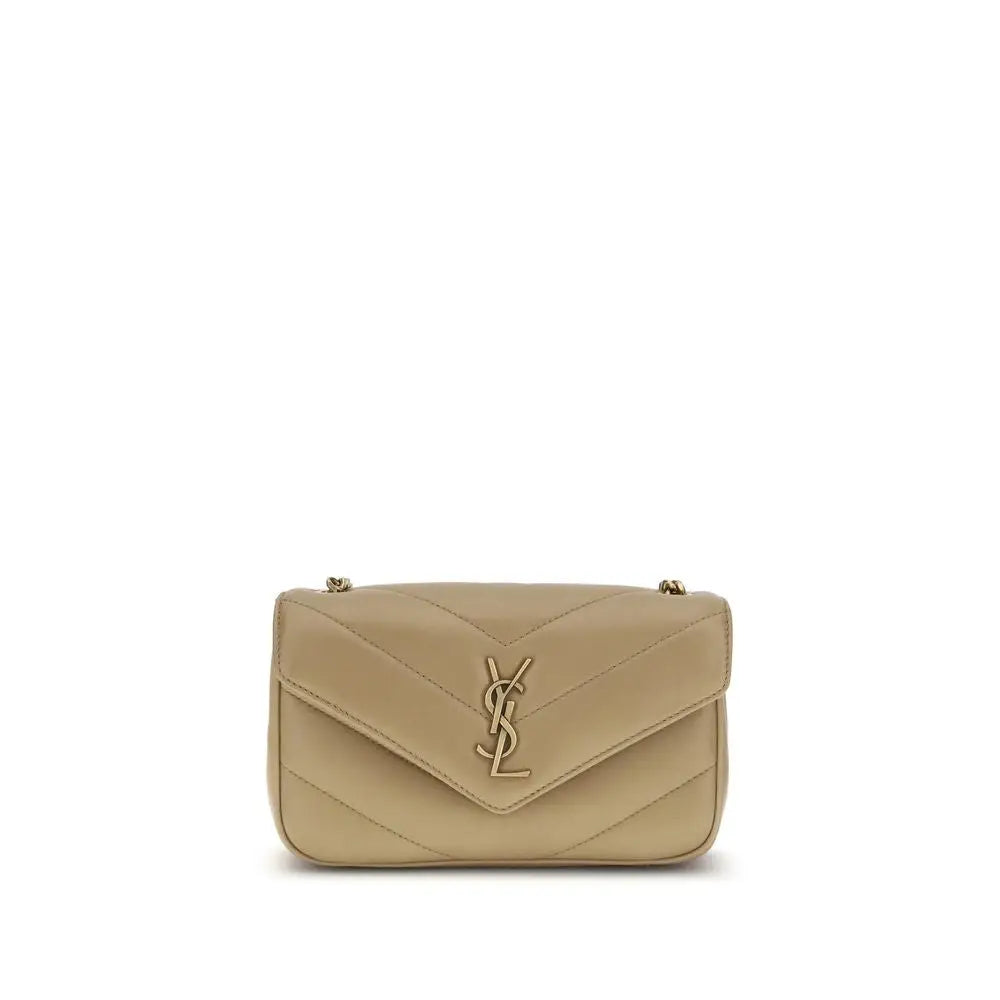 Saint Laurent Beige Lamm Ovis Aries Aries Schultertasche