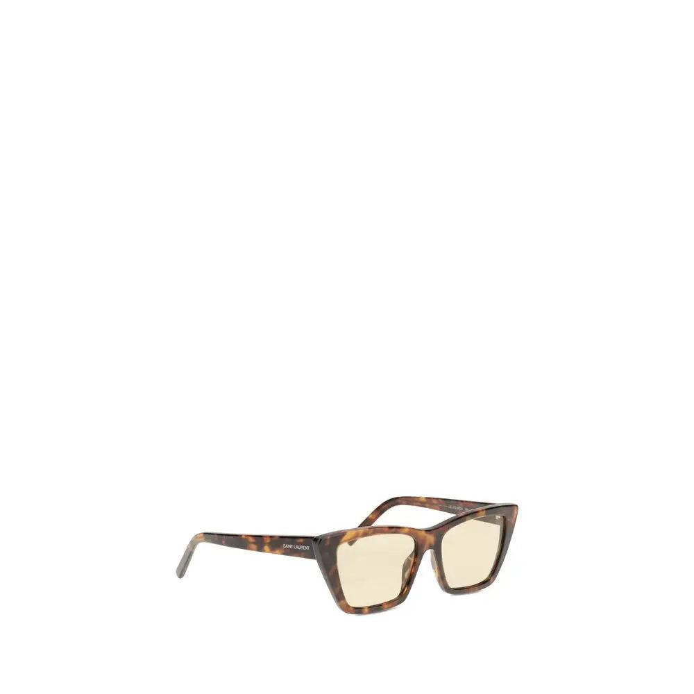 Saint Laurent Beigefarbene Sonnenbrille aus Acetat