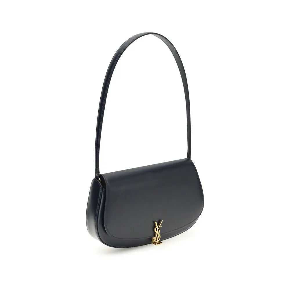 Saint Laurent Blaue Kalbshaut Bos Taurus Schultertasche