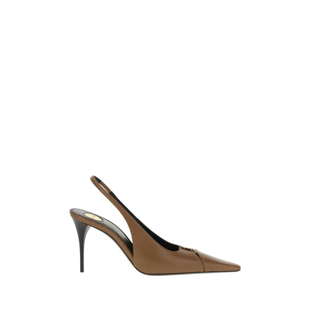 Saint Laurent Braune Lammleder Pumps mit hohem Absatz - EU36.5/US6.5