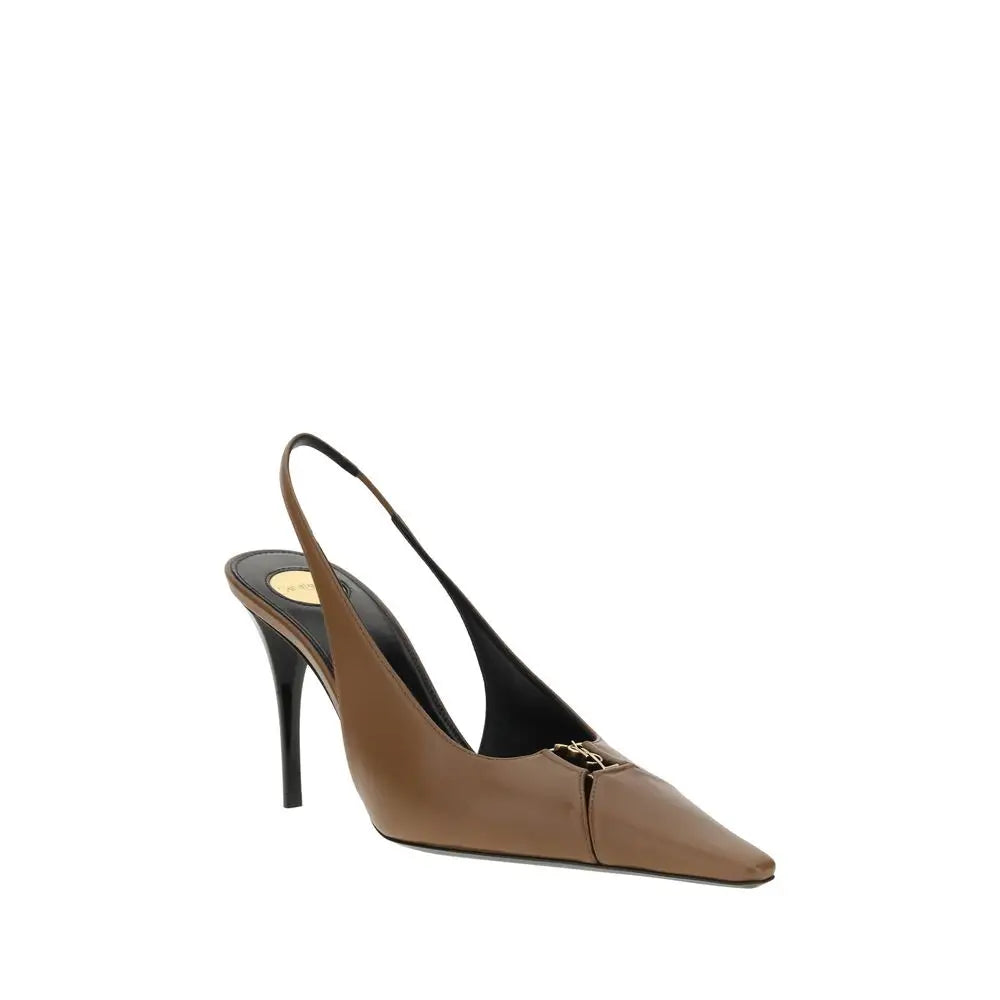 Saint Laurent Braune Lammleder Pumps mit hohem Absatz - EU36.5/US6.5