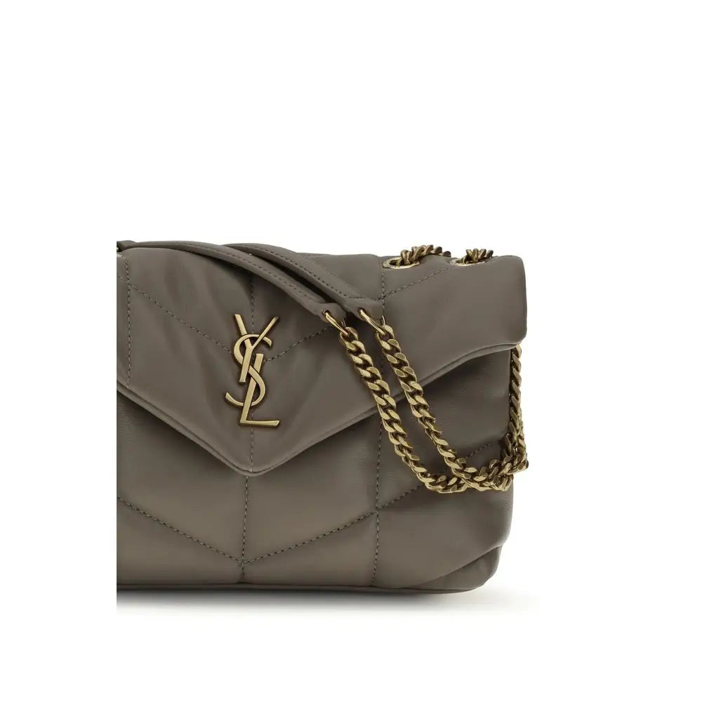 Saint Laurent Graue Lammleder Schultertasche Ovis Aries Aries