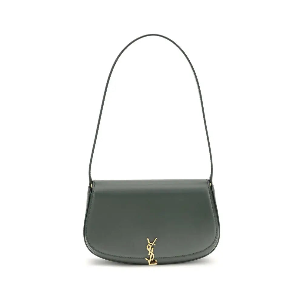 Saint Laurent Grüne Kalbshaut Bos Taurus Schultertasche