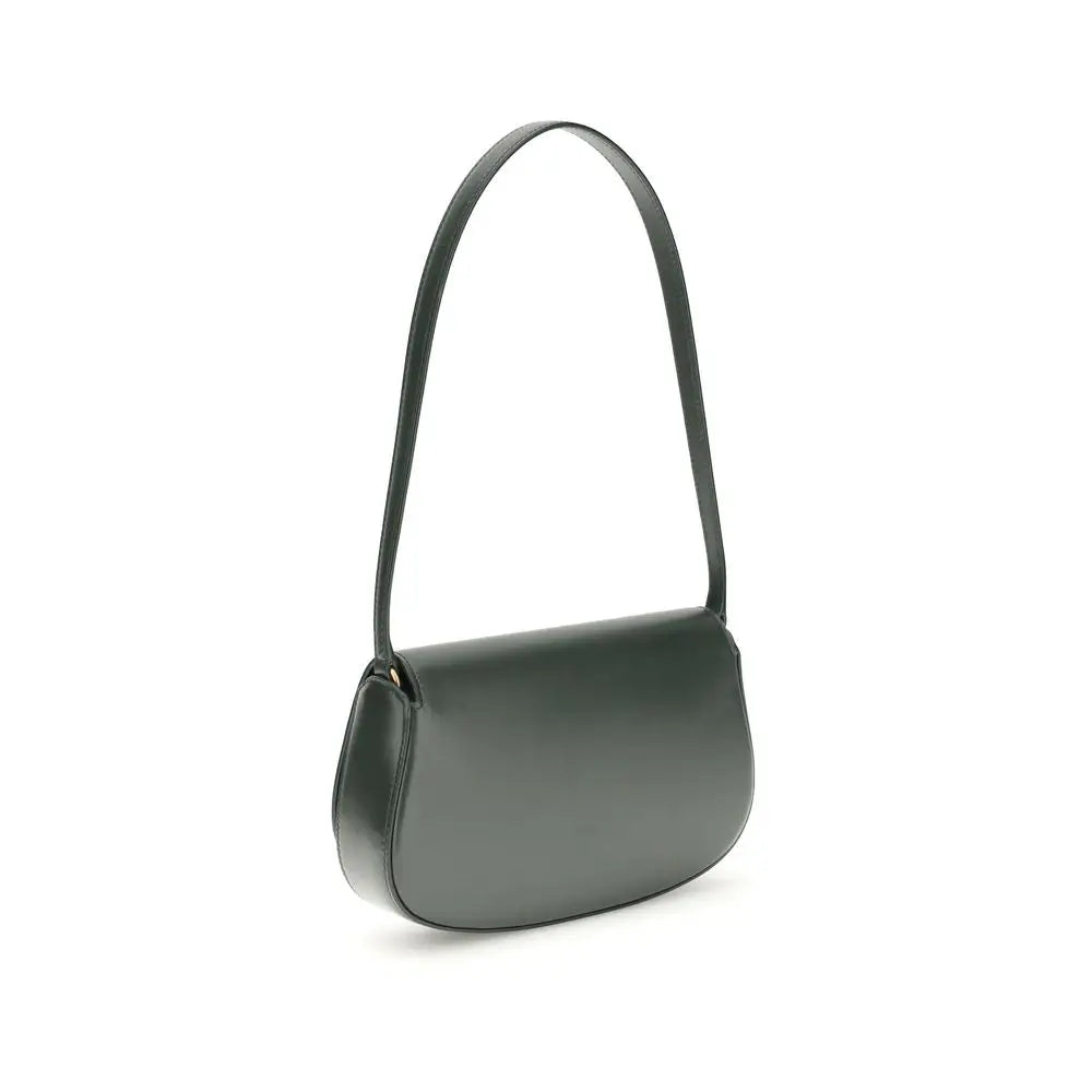 Saint Laurent Grüne Kalbshaut Bos Taurus Schultertasche