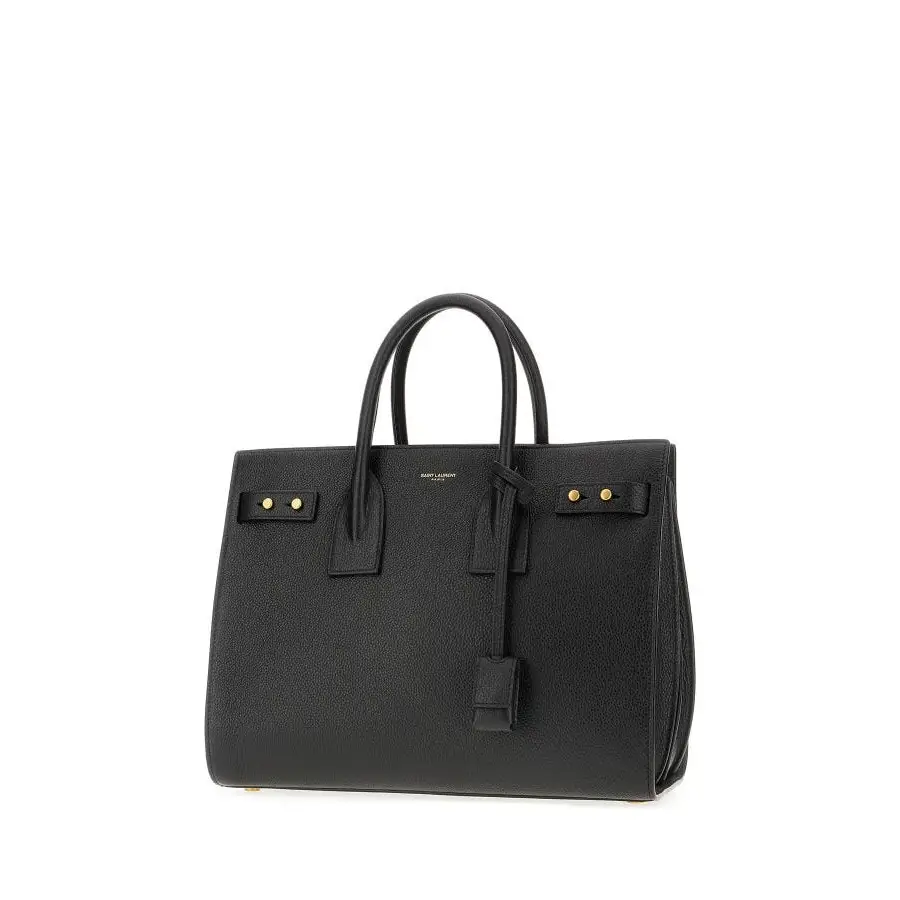 Saint Laurent Sac de Jour Handtasche aus schwarzem Kalbsleder