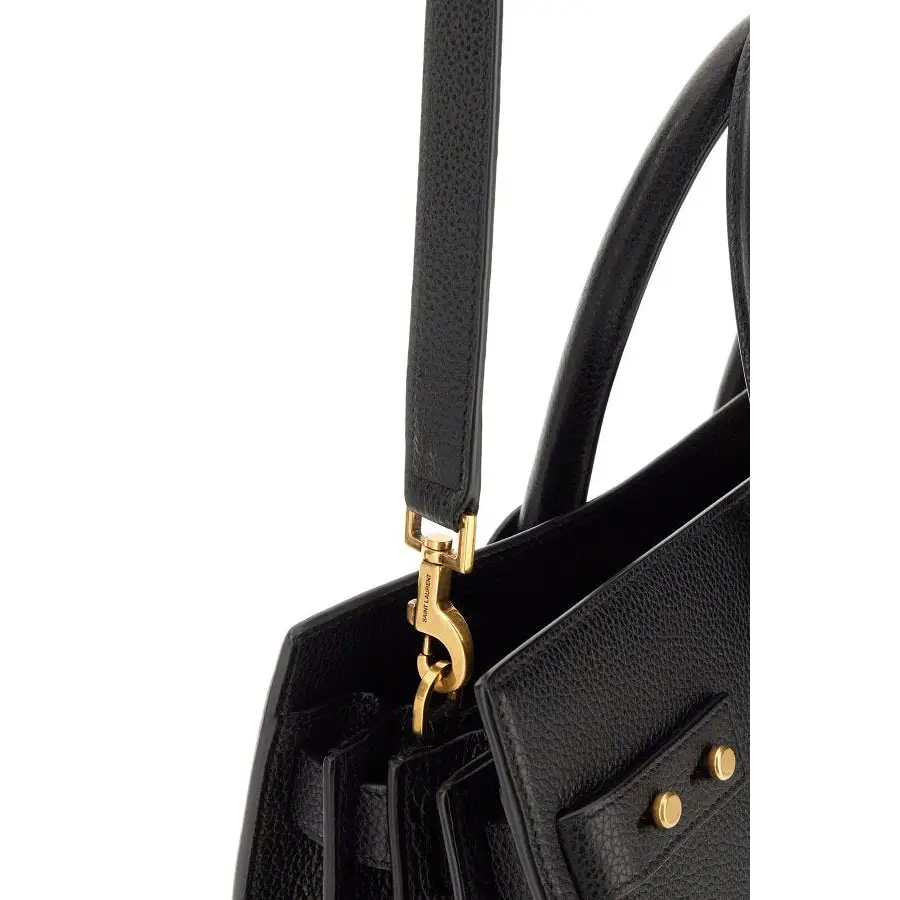 Saint Laurent Sac de Jour Handtasche aus schwarzem Kalbsleder
