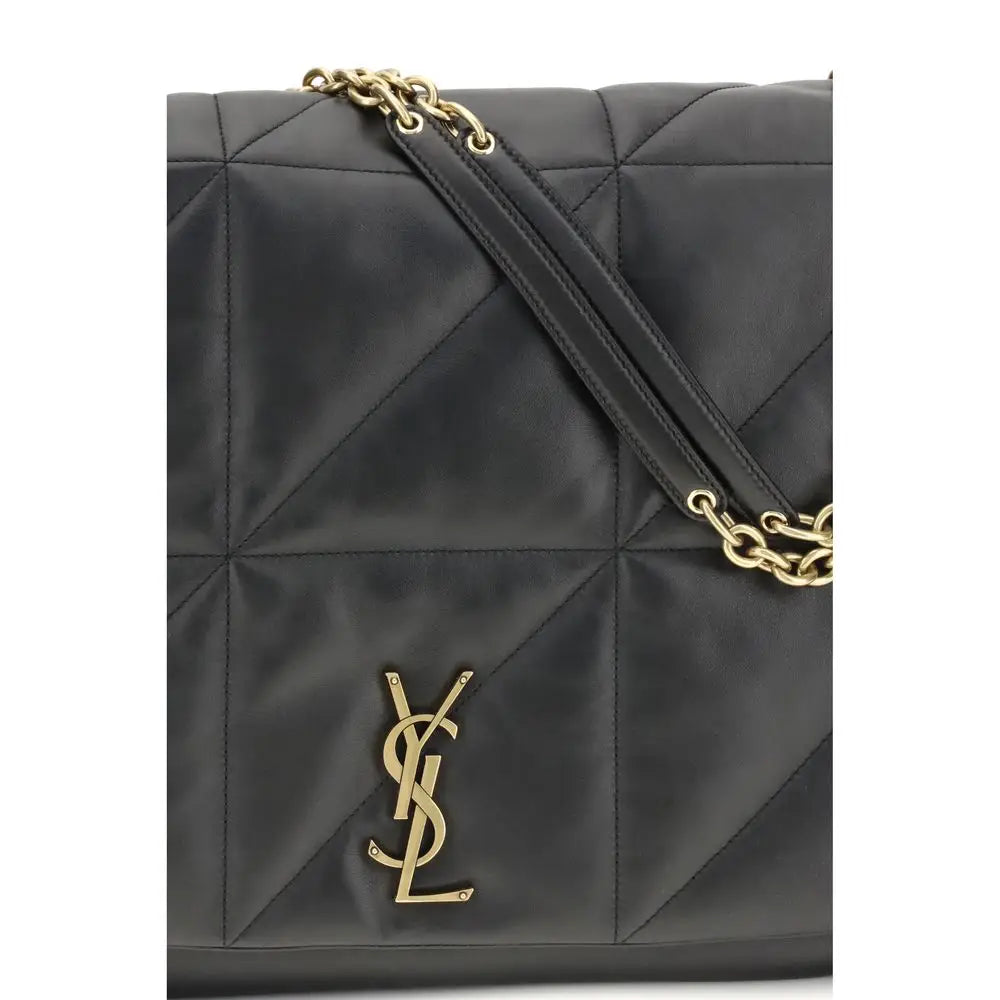 Saint Laurent Schultertasche aus schwarzem Lammleder Ovis Aries
