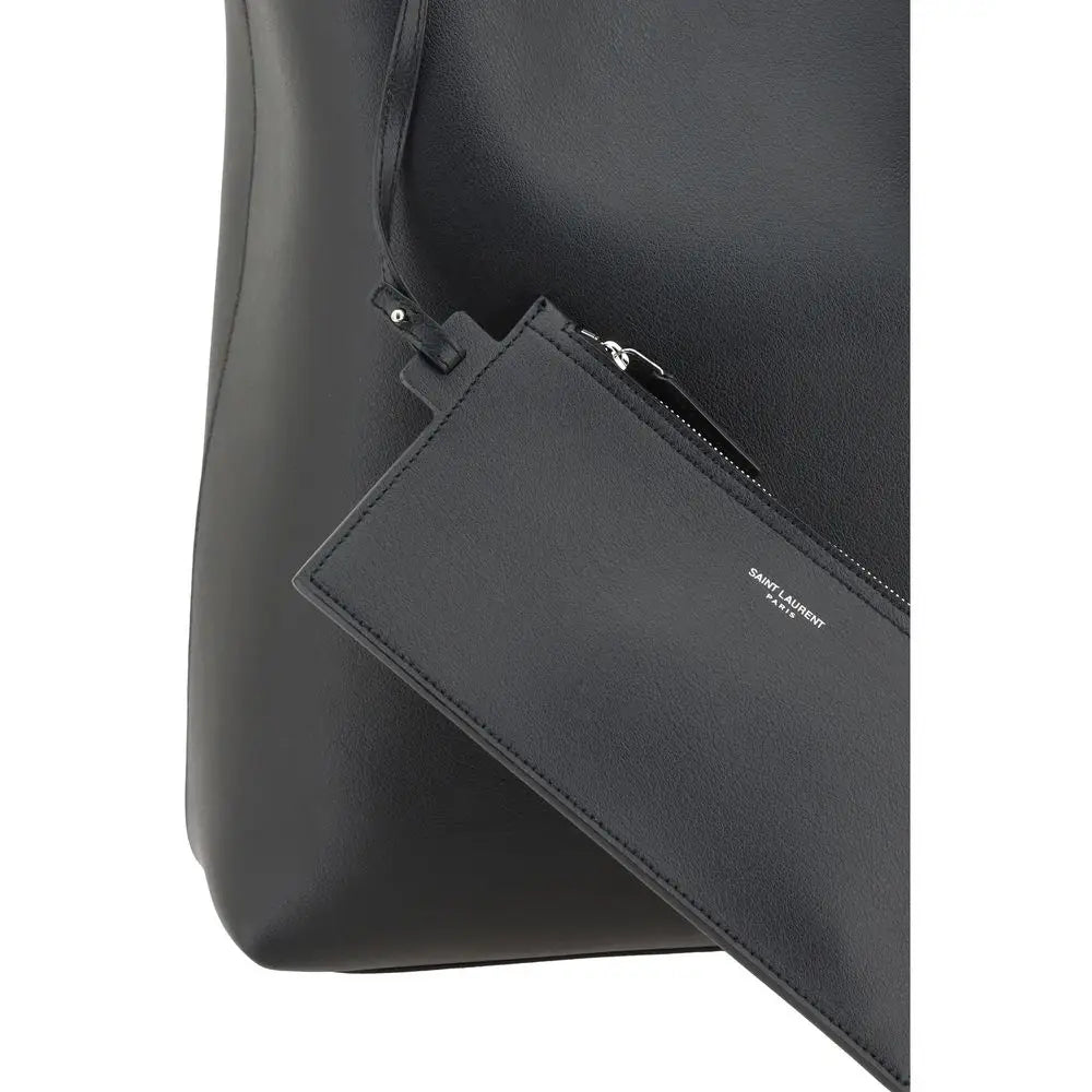 Saint Laurent Schwarze Handtasche aus Kalbshaut Bos Taurus