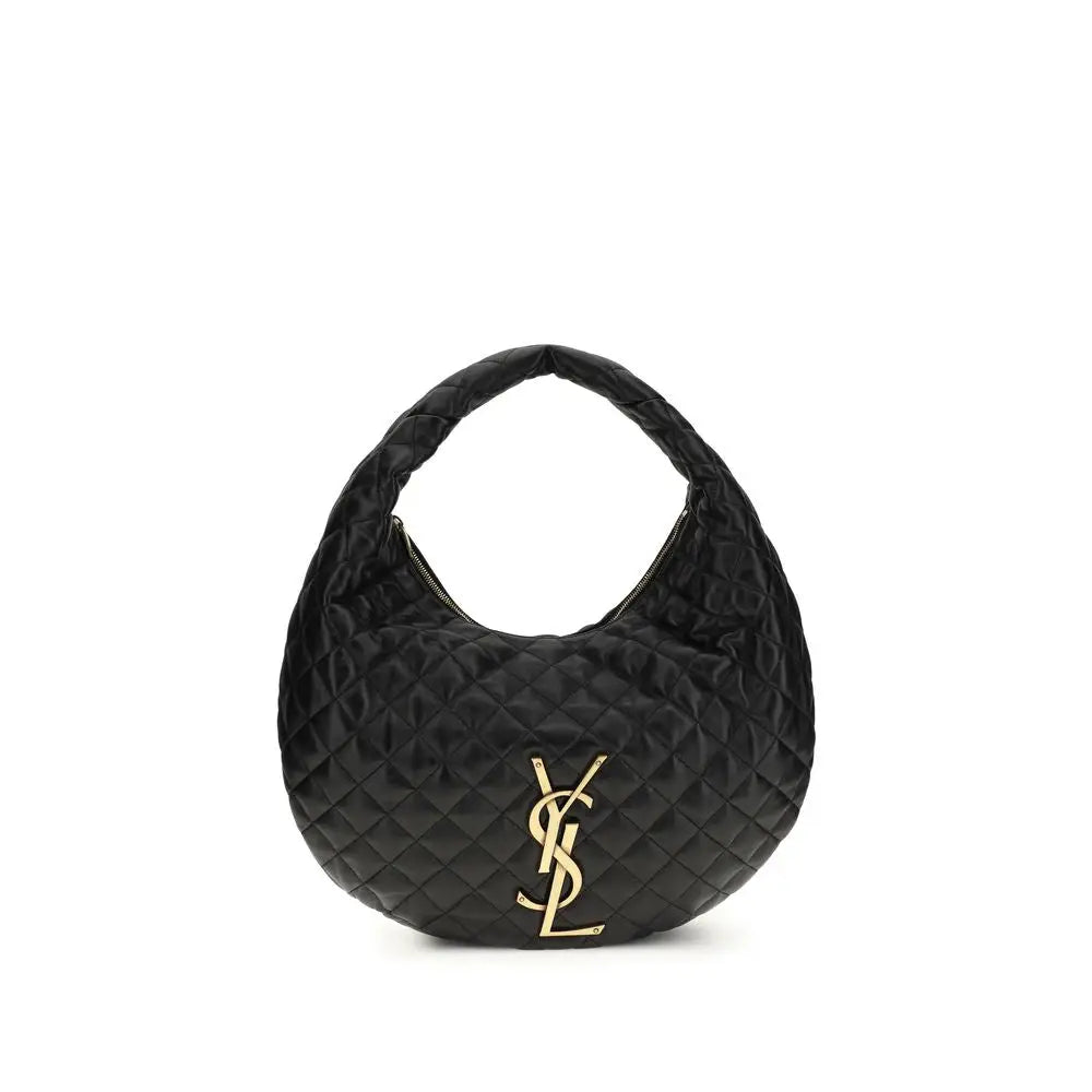 Saint Laurent Schwarze Lammleder Schultertasche Ovis Aries Aries