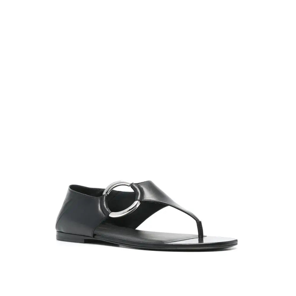 Saint Laurent Schwarze Sandalen aus Kalbsleder - EU37.5/US7.5
