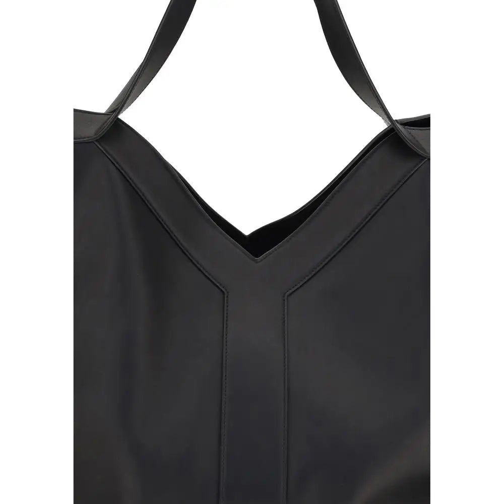 Saint Laurent Schwarze Schultertasche aus Kalbsleder Bos Taurus