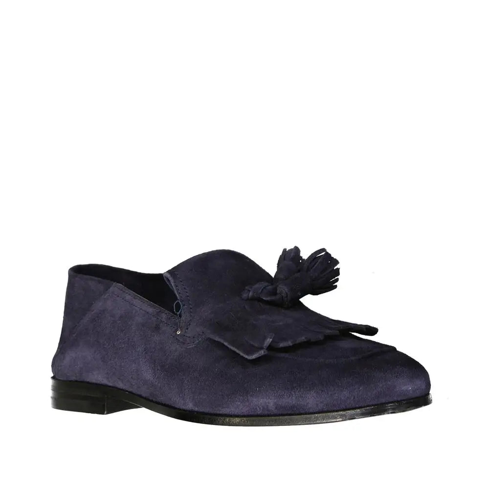 Salvatore Ferragamo Blaue Kalbsleder-Slipper - EU39.5/US6.5